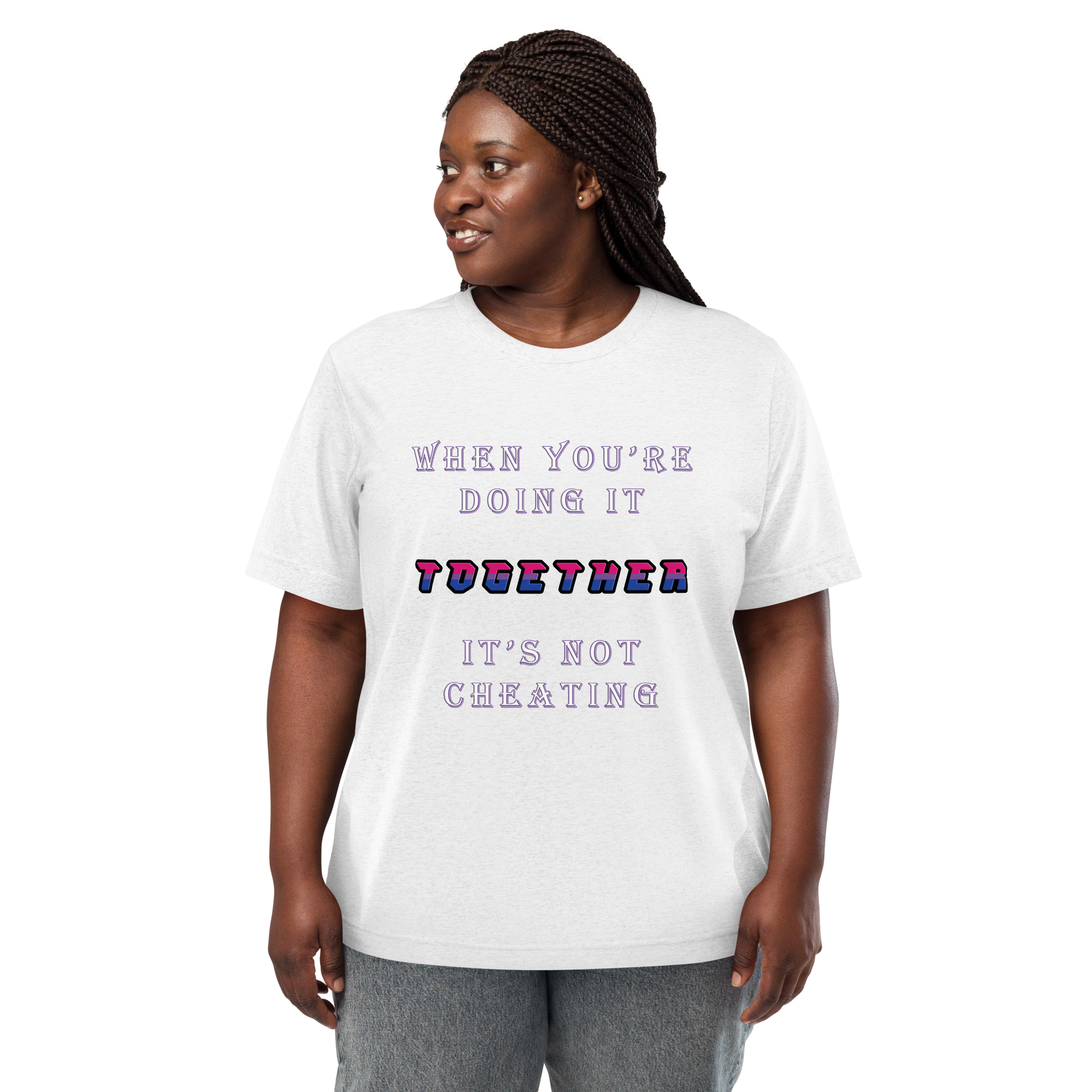 T-shirt Solid White Triblend