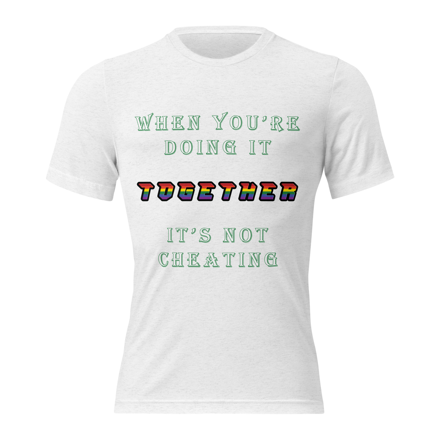 T-shirt Solid White Triblend