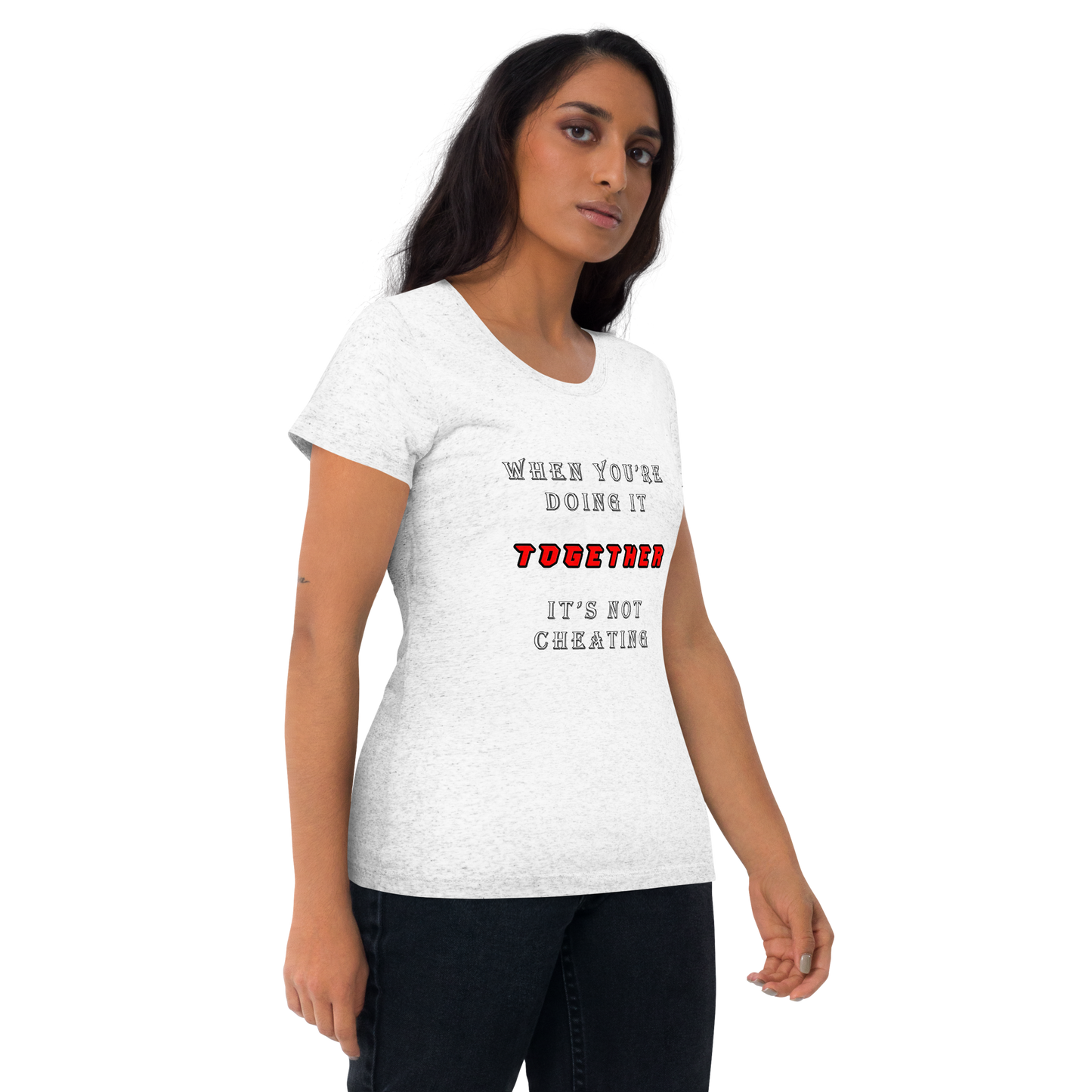 T-shirt Solid White Triblend