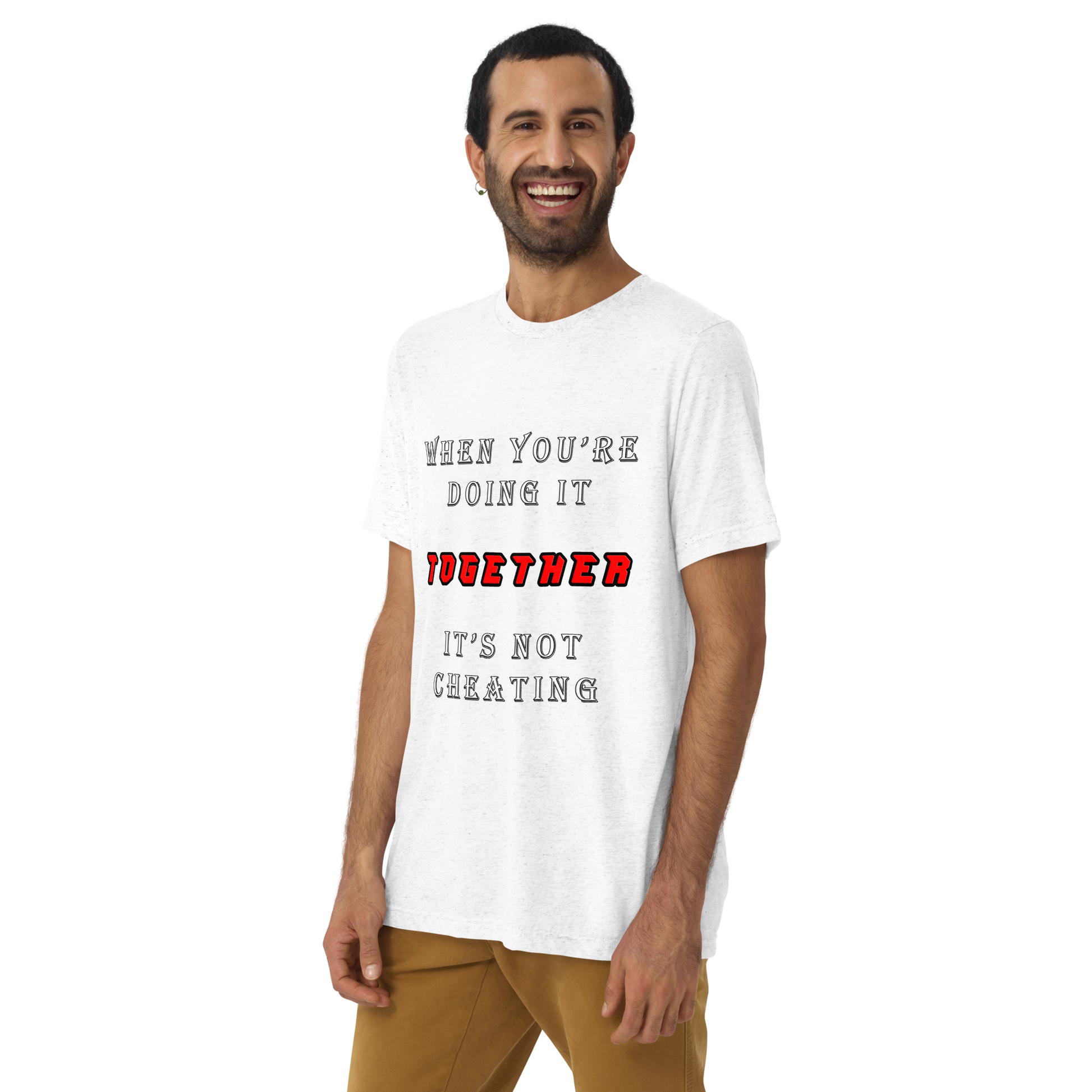 T-shirt Solid White Triblend