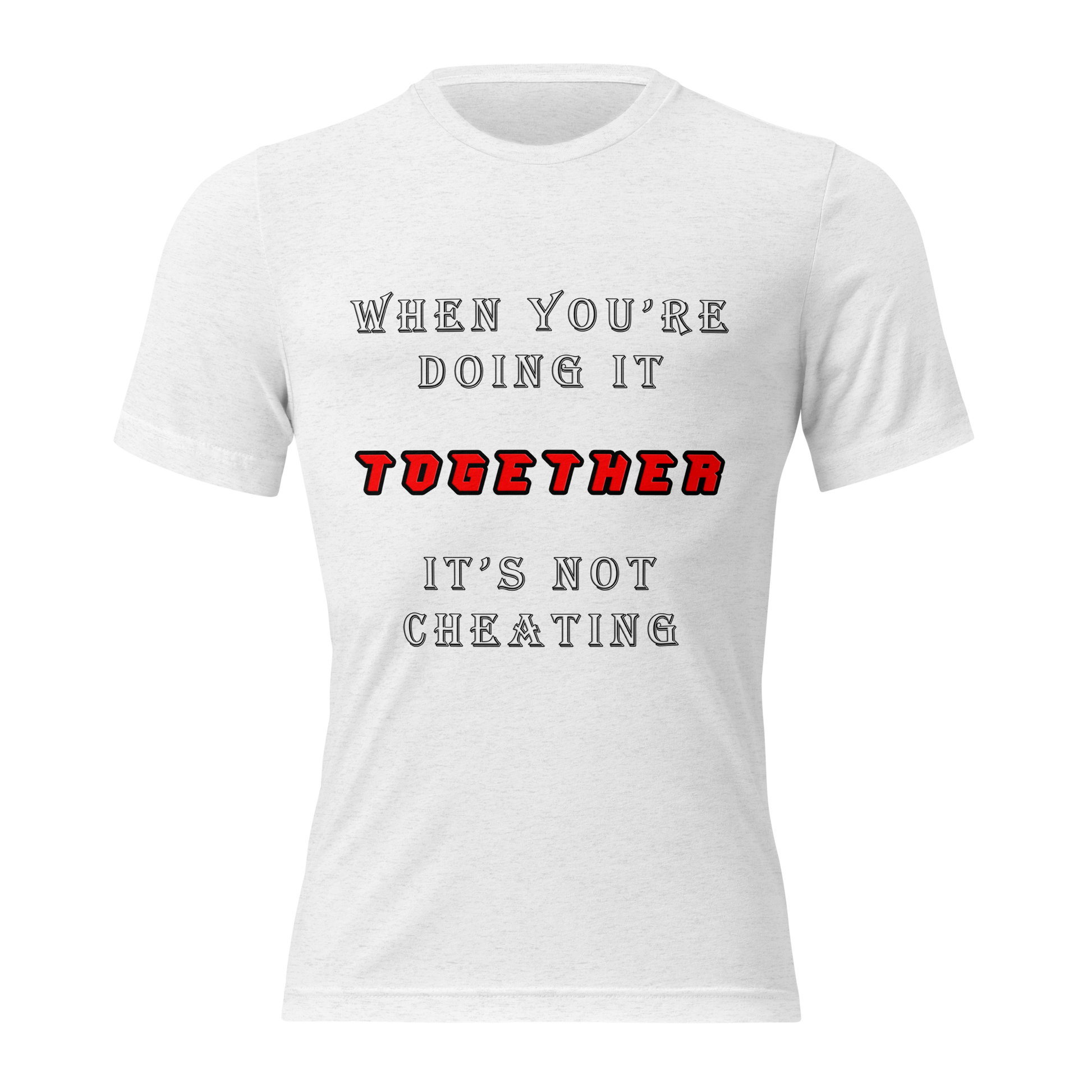 T-shirt Solid White Triblend