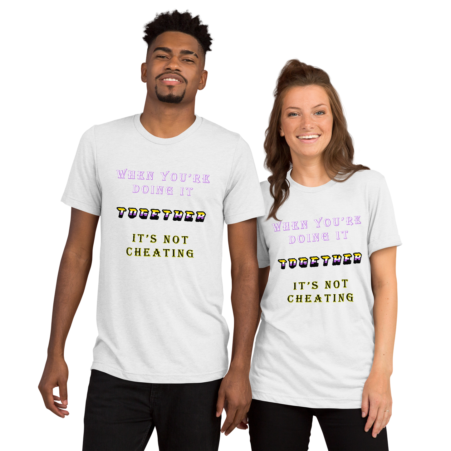 T-shirt Solid White Triblend