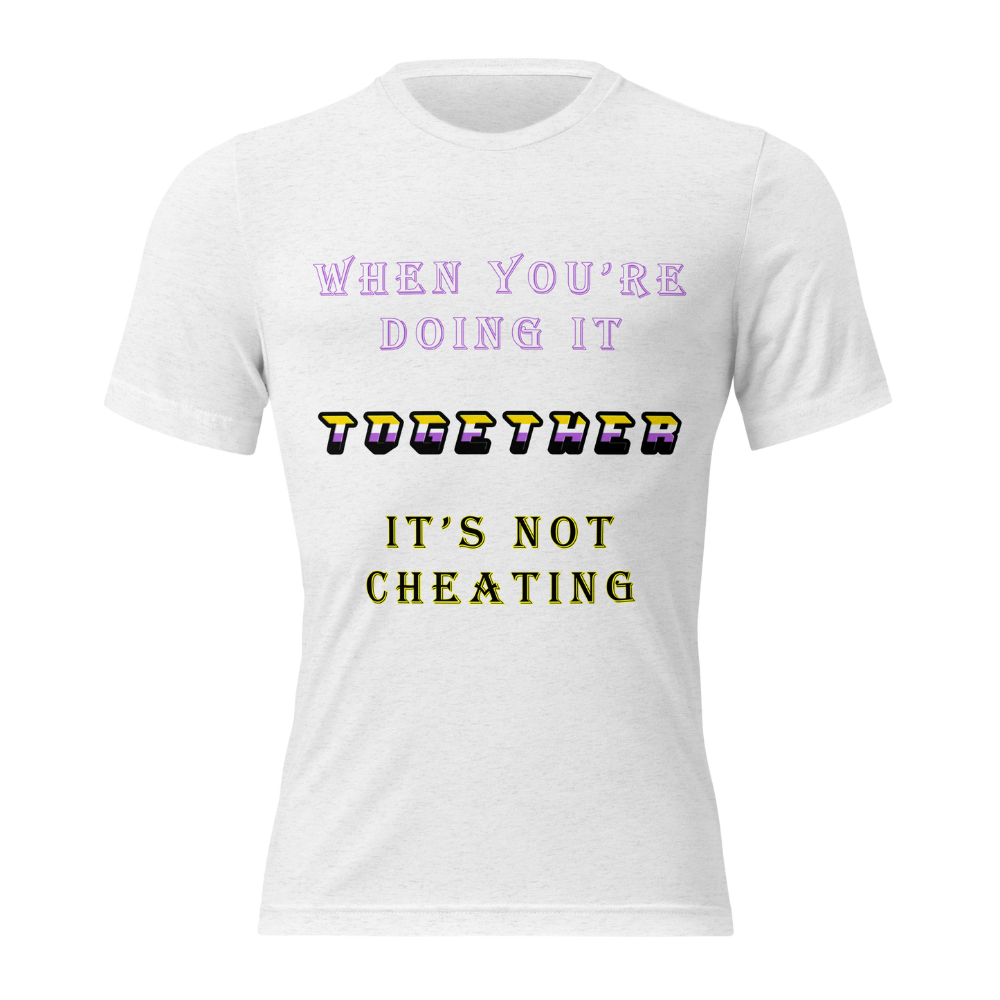 T-shirt Solid White Triblend