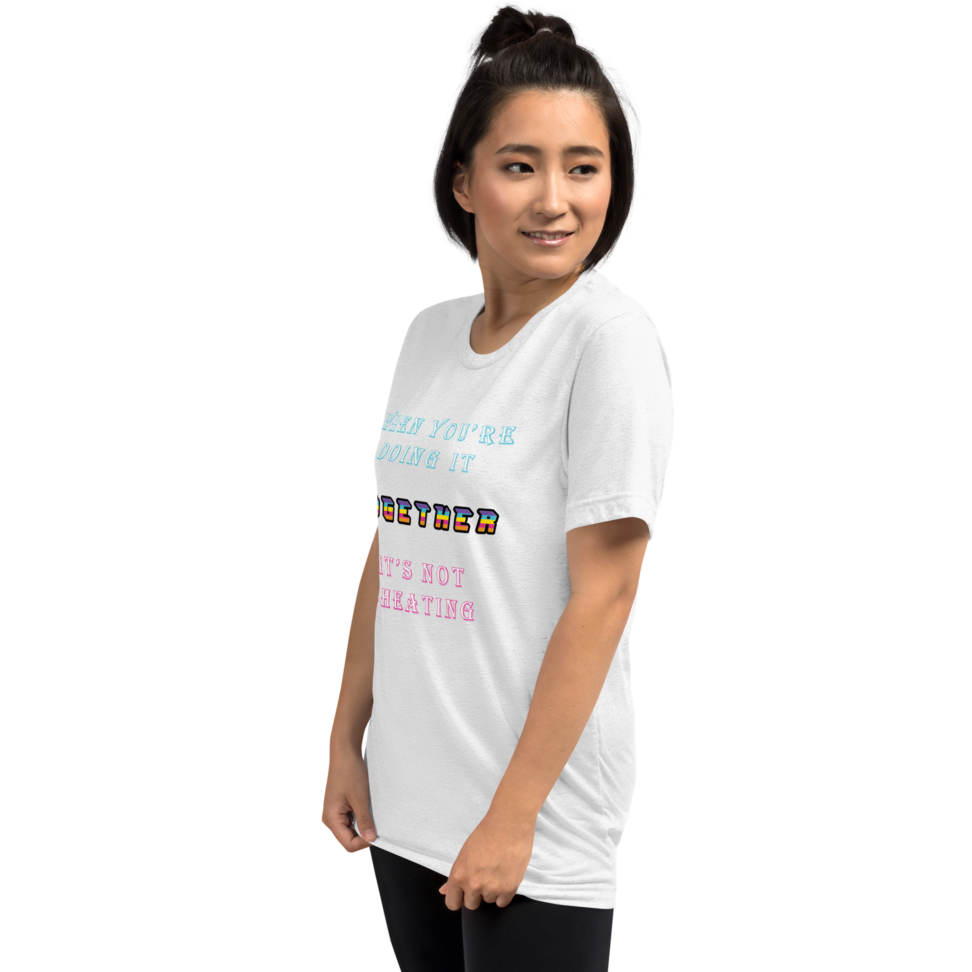 T-shirt Solid White Triblend