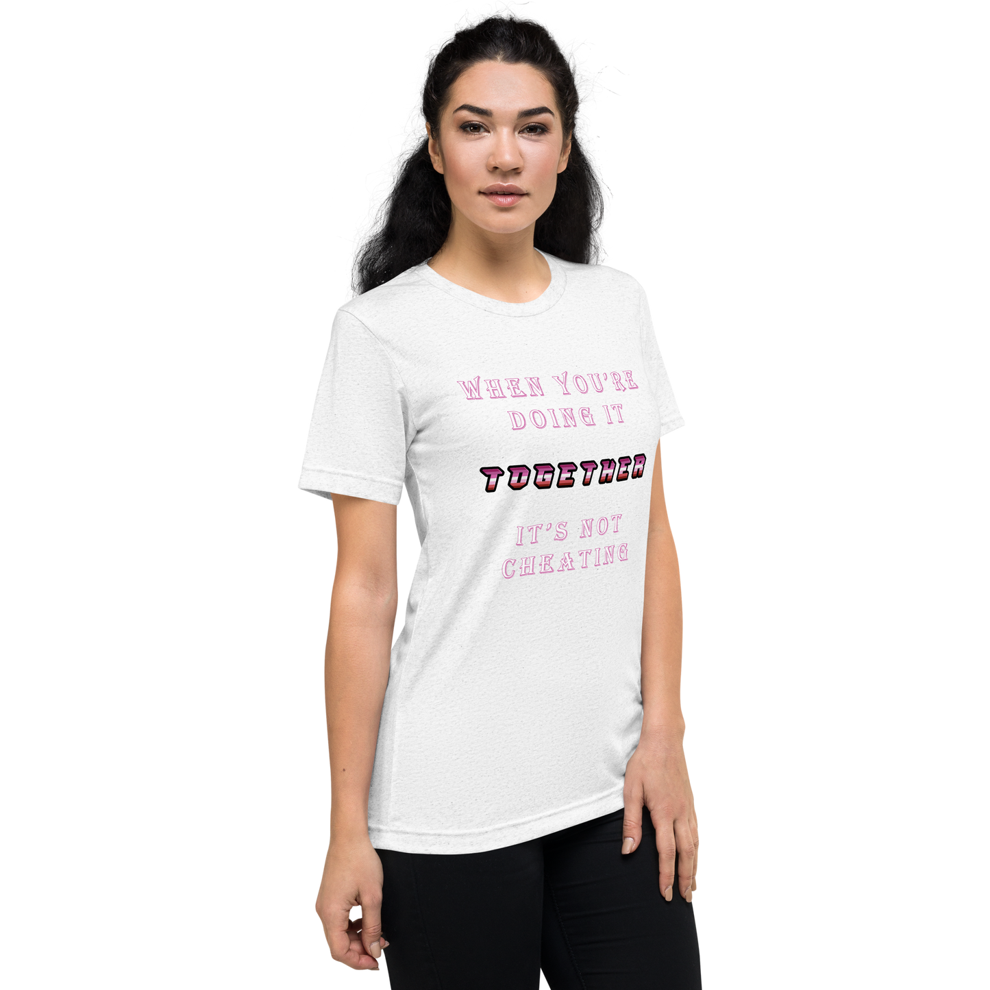 T-shirt Solid White Triblend