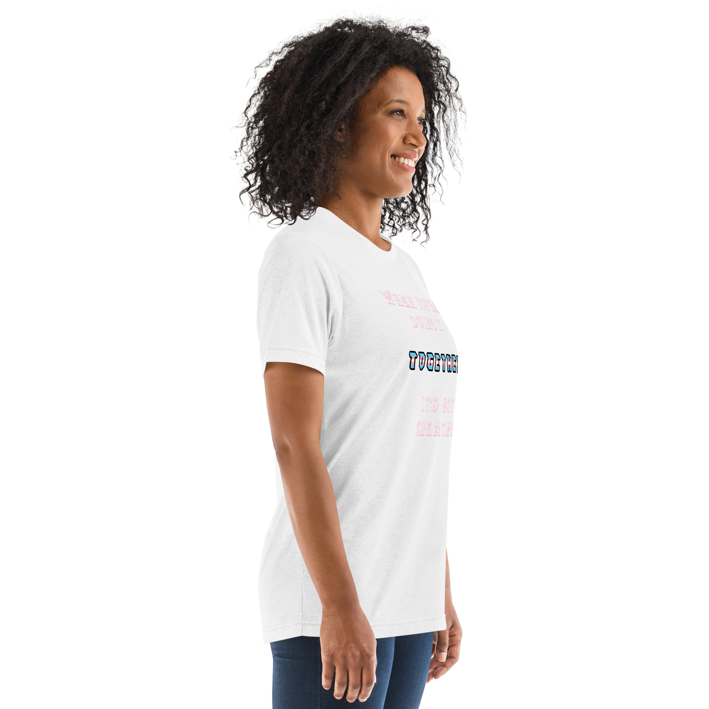 T-shirt Solid White Triblend