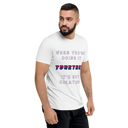 T-shirt Solid White Triblend